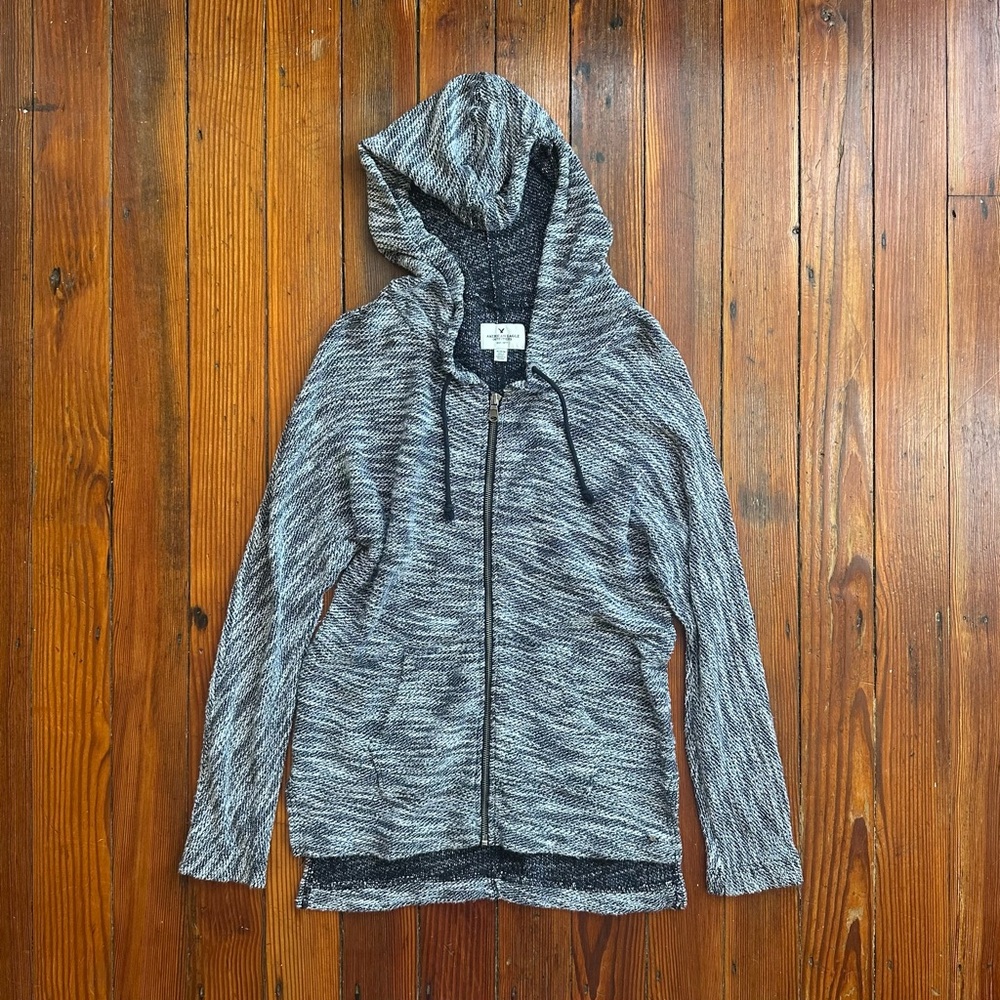 American Eagle Outfitters relaxed fit marled zip hoodie Medium
